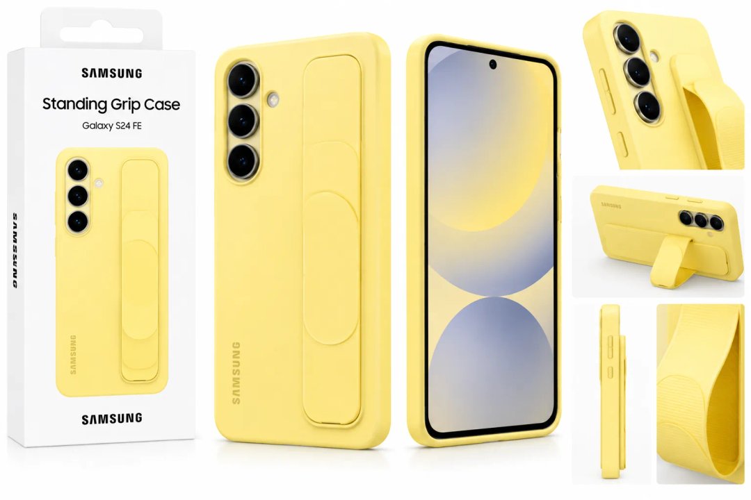 Samsung Galaxy S24 FE - Standing Grip Case - Yellow