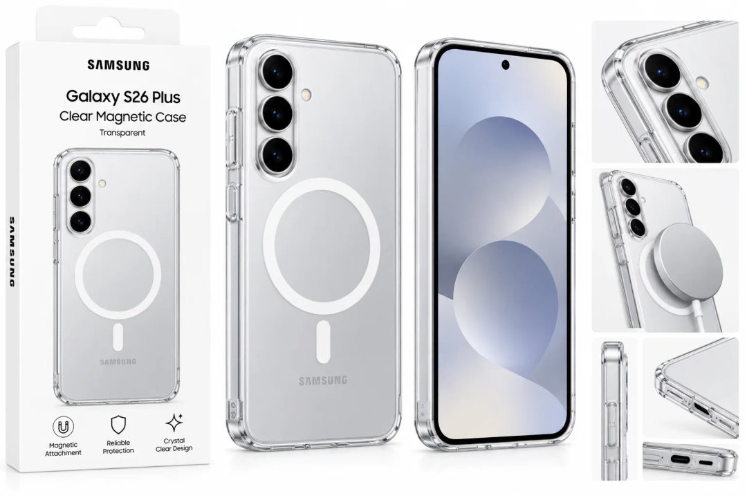 Samsung Galaxy S26 Plus - Clear Magnetic Case - Transparent