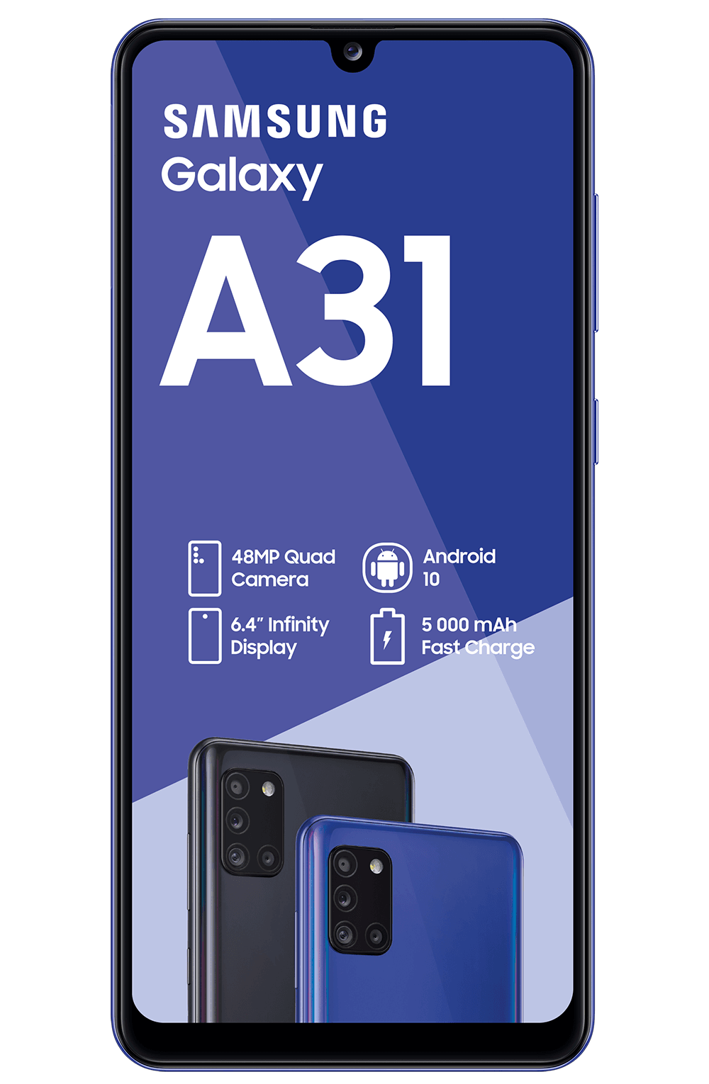 Samsung Galaxy A31 A315F — Ilustračná fotografia — farba sa môže líšiť