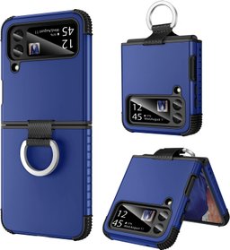 Samsung Galaxy Z Flip5 - Silicone Case with Ring - Indigo 3