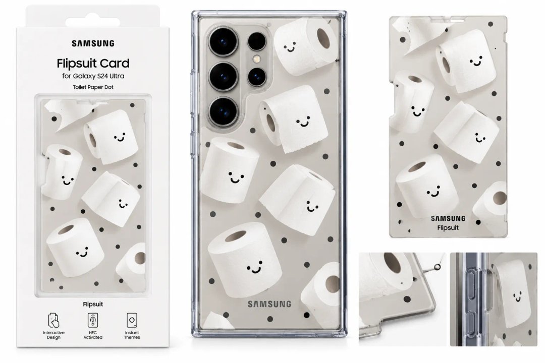 Samsung Galaxy S24 Ultra - Flipsuit Card - Toilet Paper Dot