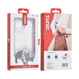 TUNIQ Zadní kryt pro iPhone 15 TPU — barva: průhledná — Ochrana proti nárazům 4