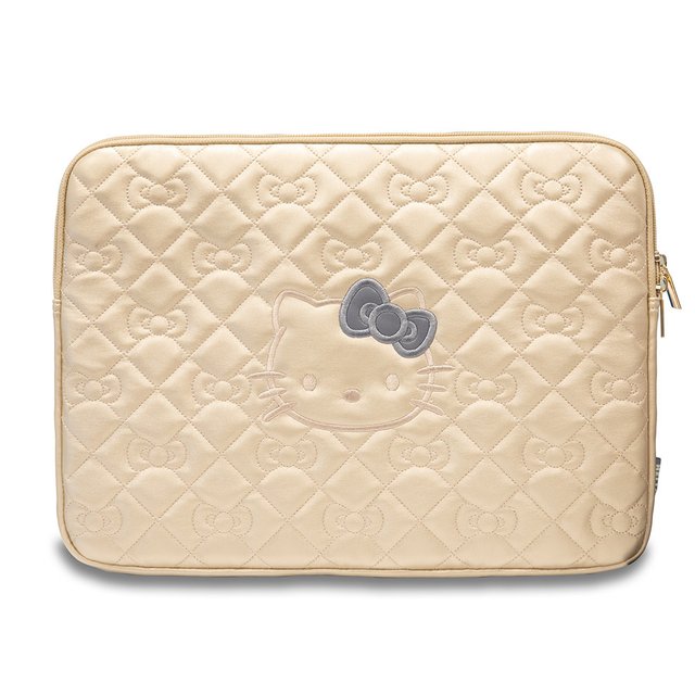 Hello Kitty Pouzdro na notebook Quilted Bows — barva: zlatá