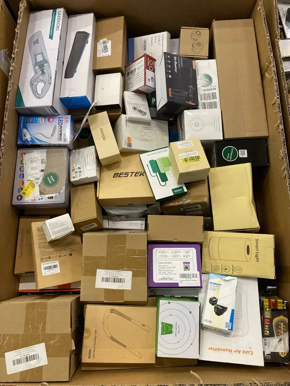 Amazon paleta 12 — Amazon vratky — malá elektronika