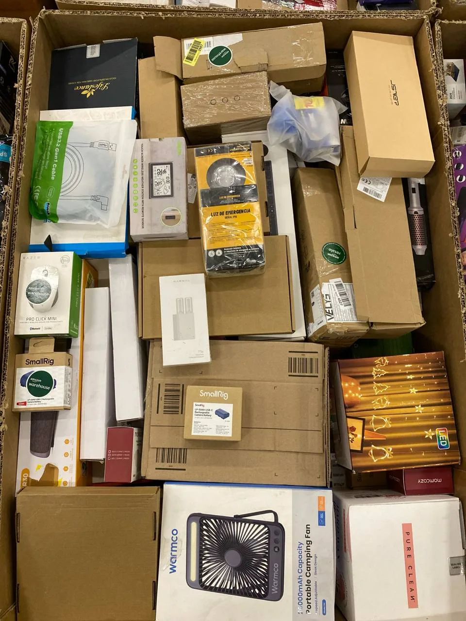 Amazon paleta 75 — Amazon vratky — malá elektronika