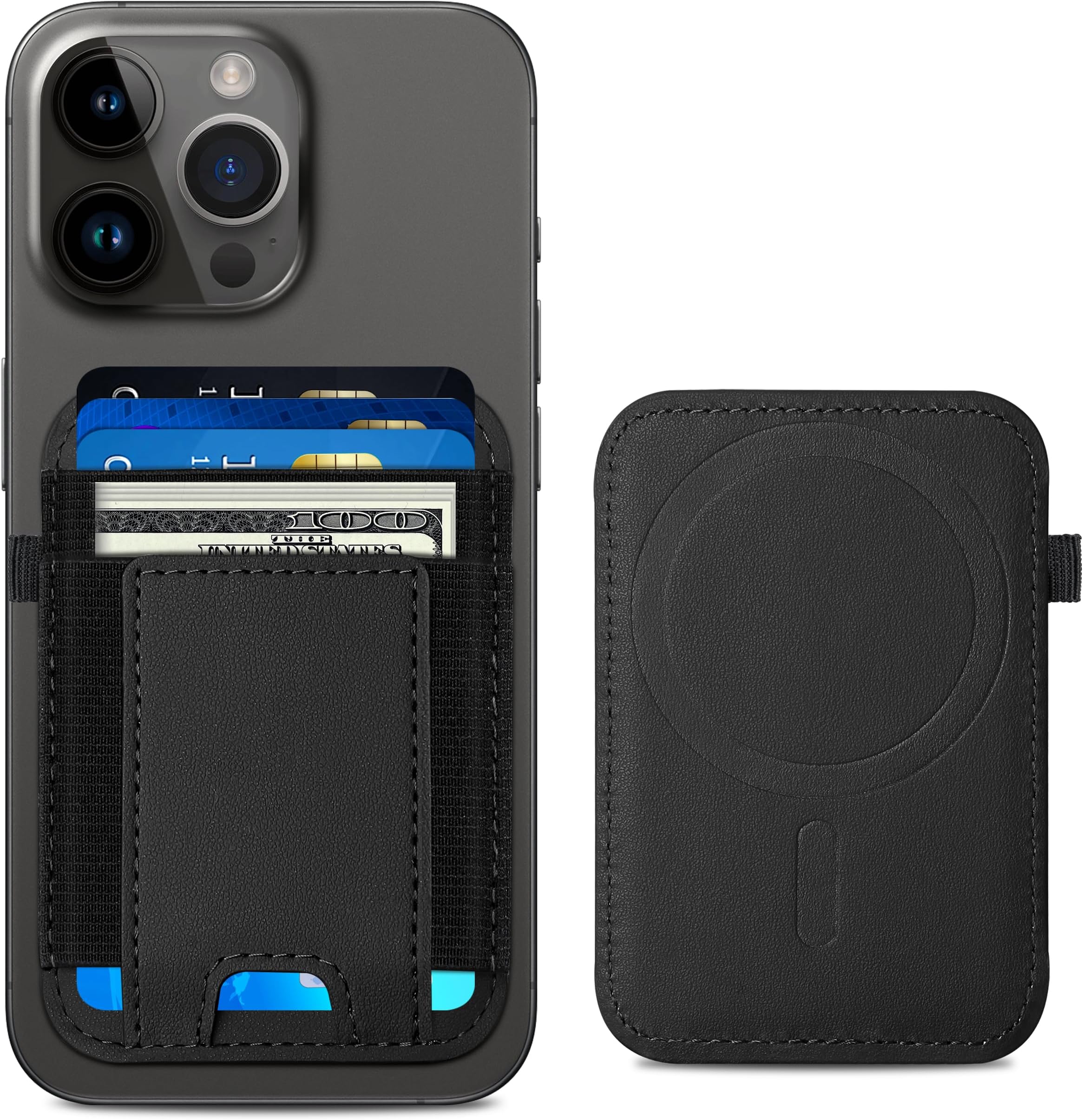 iDeal Of Sweden iPhone 14 Pro Max - Leather Magnet Wallet + - Black